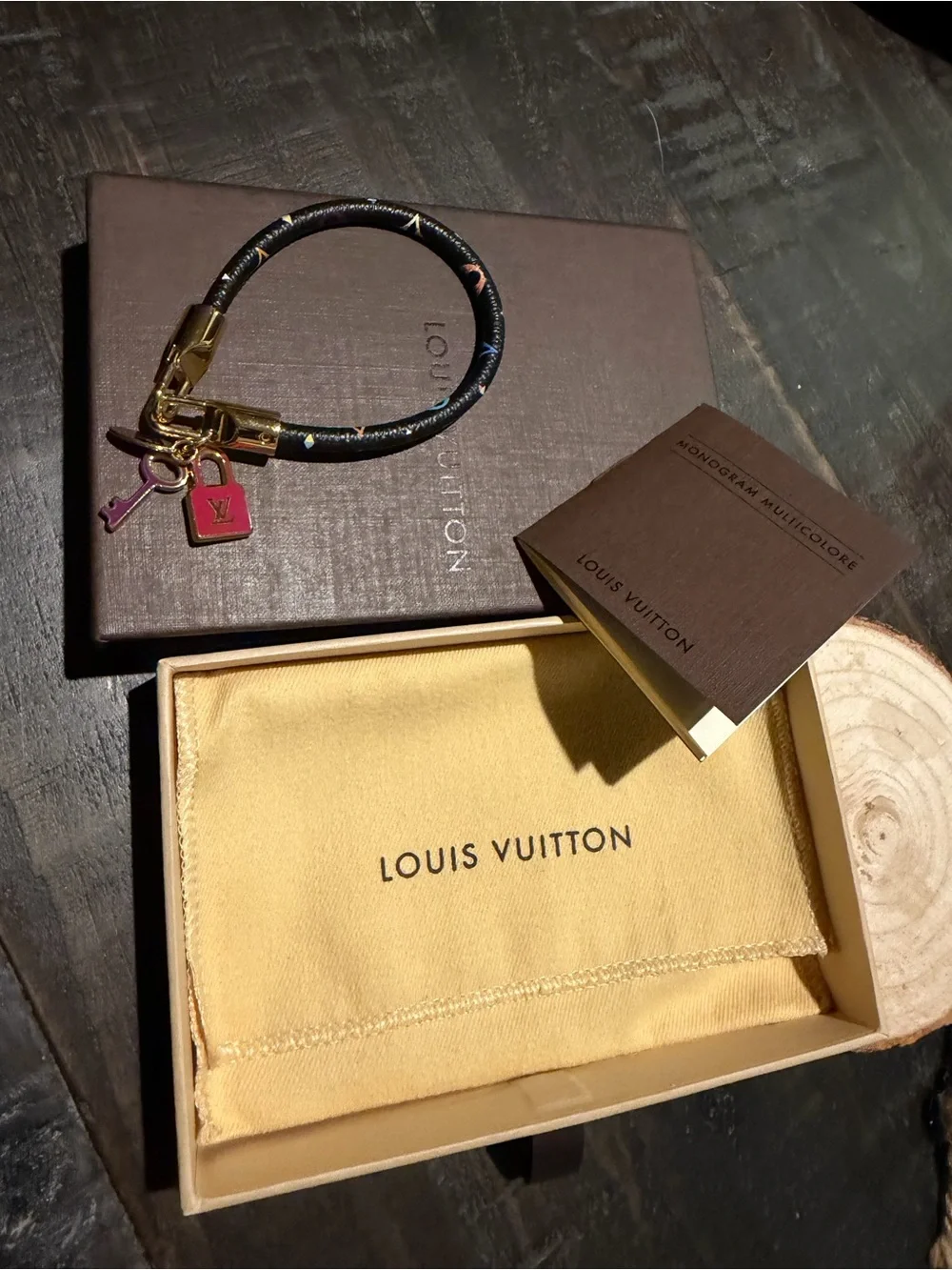 Louis Vuitton Rack It Monogram Multicolore Noir Bracelet